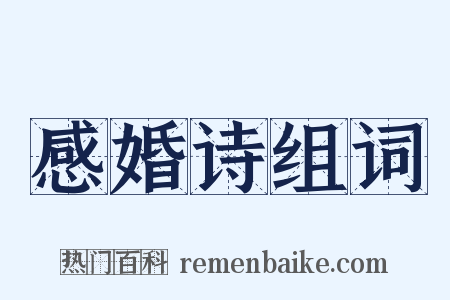 感婚诗组词是什么意思的图片